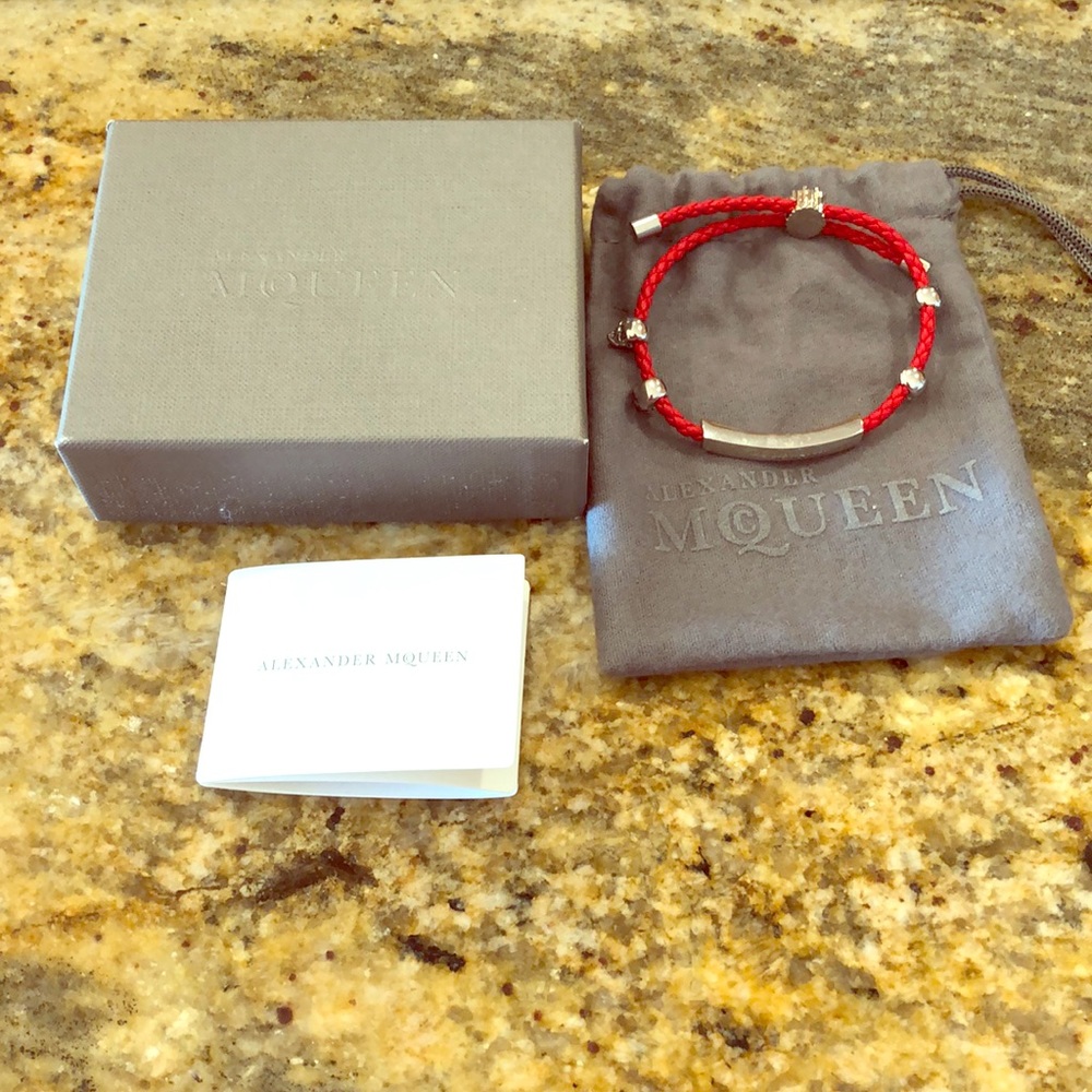 New authentic Alexander McQueen red bracelet